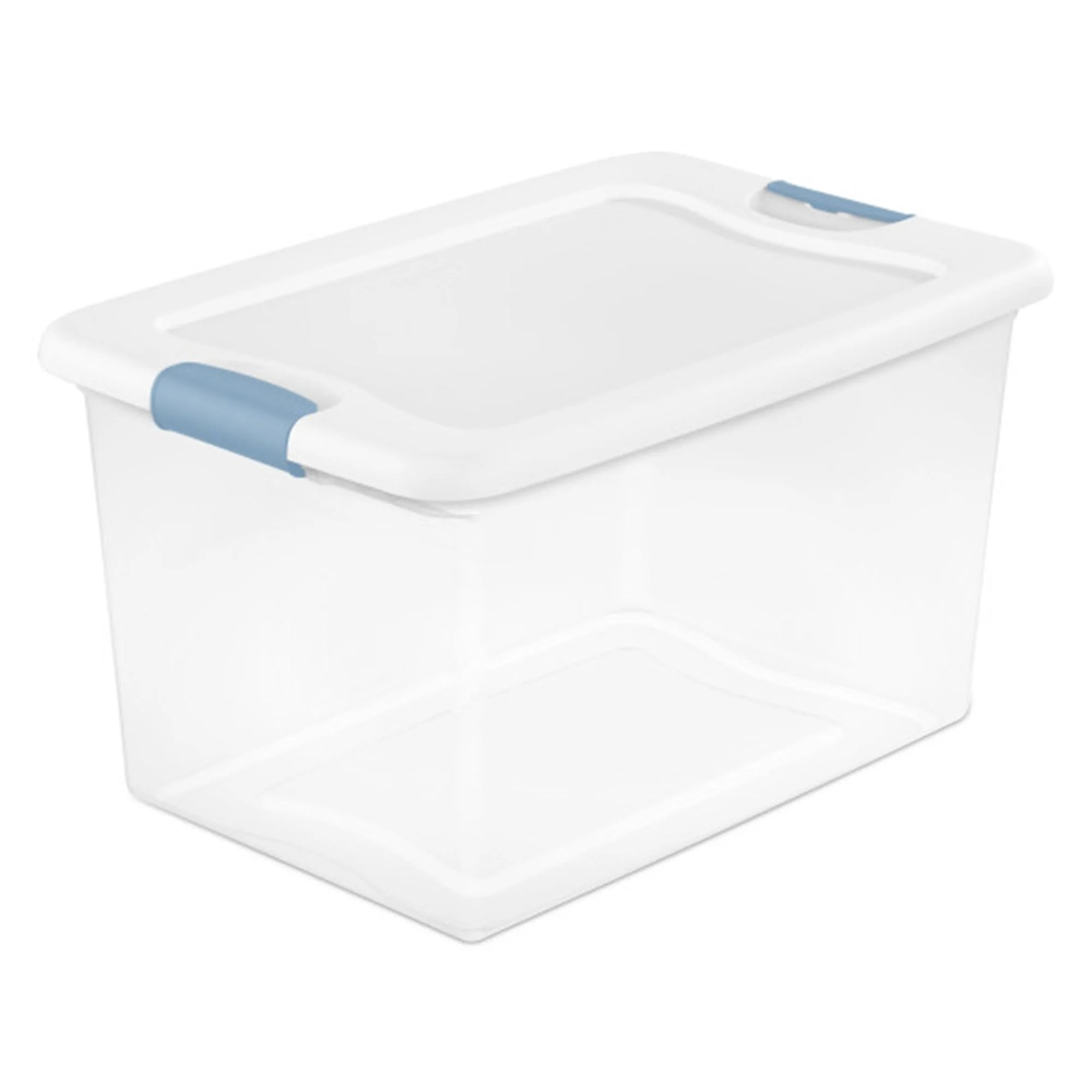 Sterilite 100 litre clear storage tote with latching lid