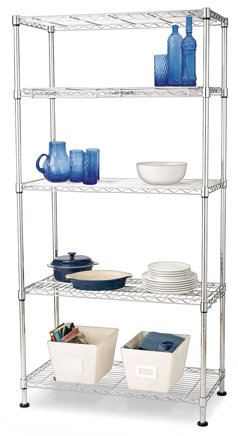 type A 5-tier chrome wire shelving unit